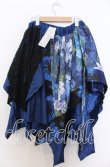 画像2: Qutie Frash / 和柄アシメスカート  ブルー O-25-12-10-036-QU-SK-OW-OS (2)