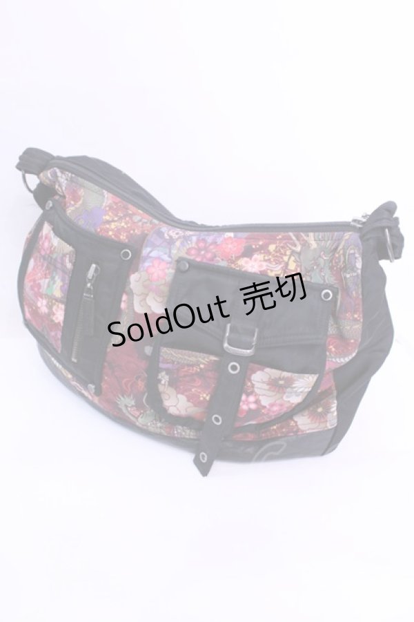 画像1: Qutie Frash / 和柄ショルダーバッグ  レット O-25-12-11-1003-QU-BG-IG-OS (1)