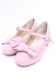 画像1: axes femme Kawaii / ローヒールリボンパンプス S ピンク O-25-12-11-1029-AX-SH-OW-ZT-K002 (1)