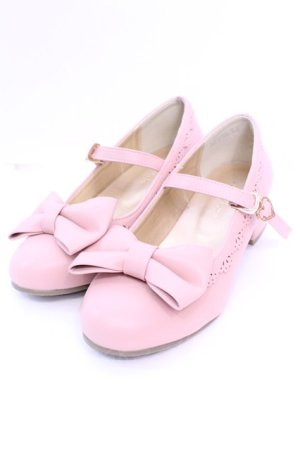 画像: axes femme kawaii / ローヒールリボンパンプス S ピンク O-25-12-11-1029-AX-SH-OW-OS
