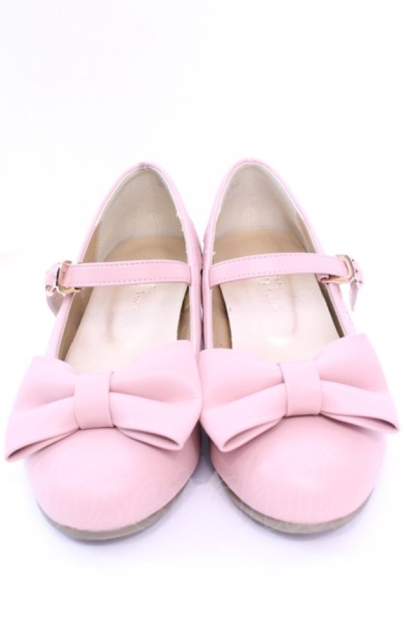 画像2: axes femme Kawaii / ローヒールリボンパンプス S ピンク O-25-12-11-1029-AX-SH-OW-ZT-K002 (2)