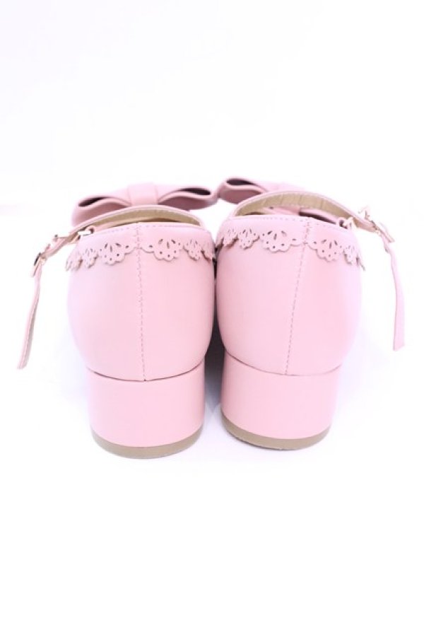 画像3: axes femme Kawaii / ローヒールリボンパンプス S ピンク O-25-12-11-1029-AX-SH-OW-ZT-K002 (3)