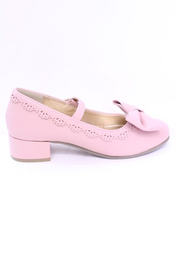 画像5: axes femme Kawaii / ローヒールリボンパンプス S ピンク O-25-12-11-1029-AX-SH-OW-ZT-K002 (5)