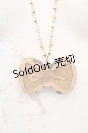 画像: Q-pot. / リボンビスケットネックレス  ナチュラル O-25-12-11-1035-QP-AC-IG-OS