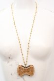 画像2: Q-pot. / リボンビスケットネックレス  ナチュラル O-25-12-11-1035-QP-AC-IG-OS (2)