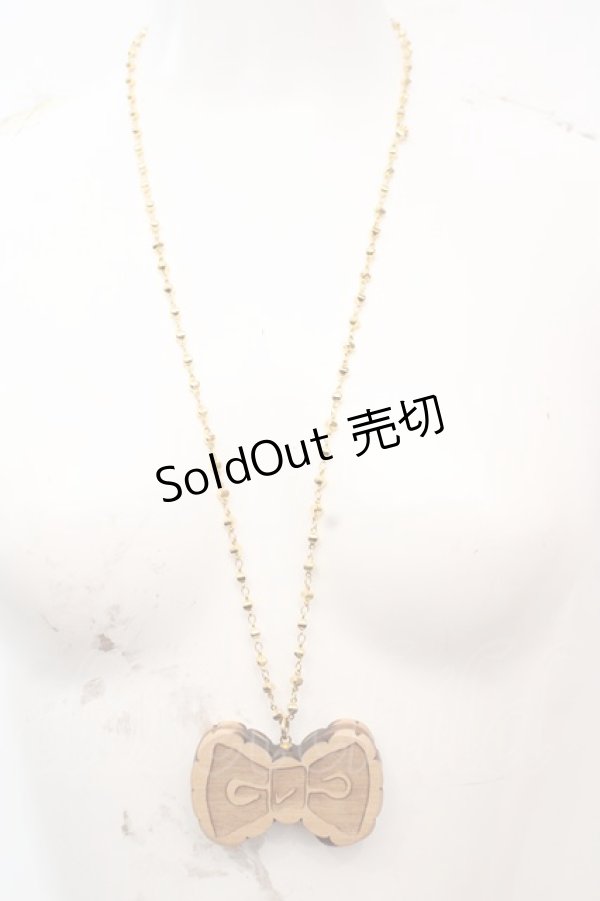 画像2: Q-pot. / リボンビスケットネックレス  ナチュラル O-25-12-11-1035-QP-AC-IG-OS (2)