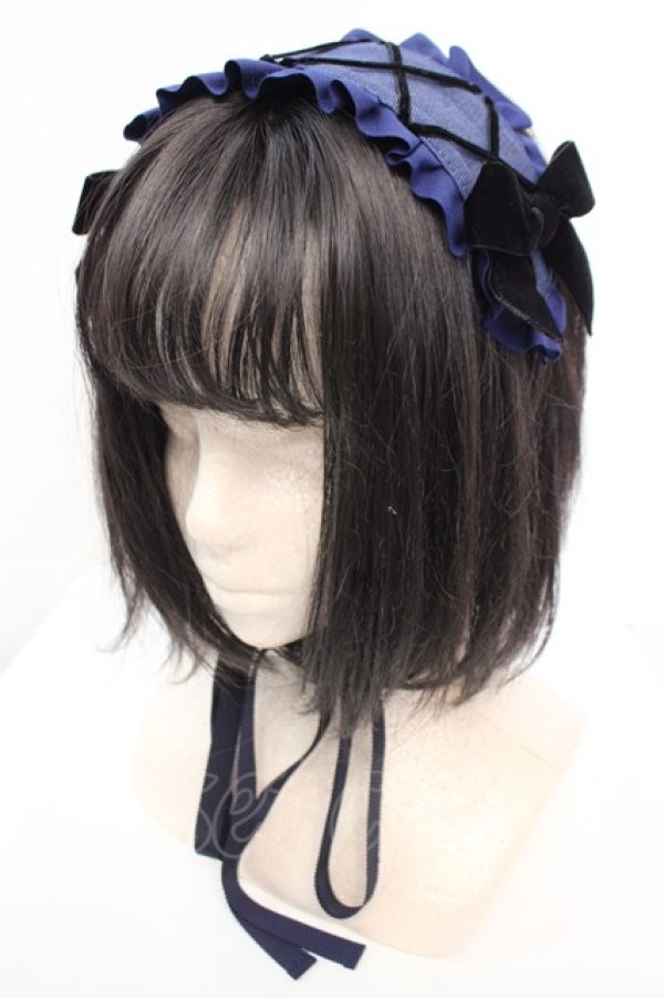 画像1: MILK / Poupee ヘッドドレス  ブルーデニム O-25-12-11-1040-ML-AC-OW-ZT485-F003 (1)