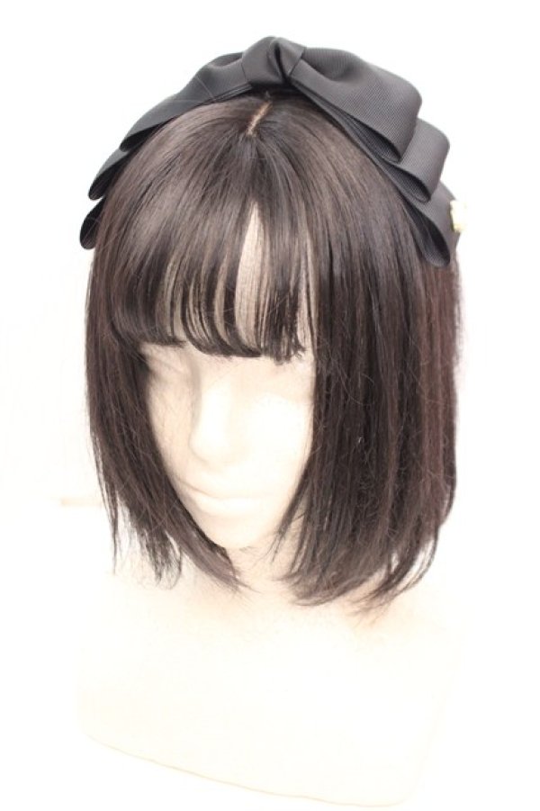 画像1: m petit by misako / NINA'sコラボ AM*NIリボンカチューシャ  クロ O-25-12-11-1042-LO-AC-IG-ZT422-F009 (1)