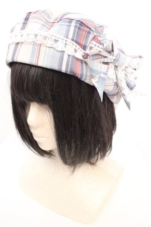 画像: FLC / ホシナ*チェックベレー  サックス O-25-12-11-1044-LO-AC-OW-OS