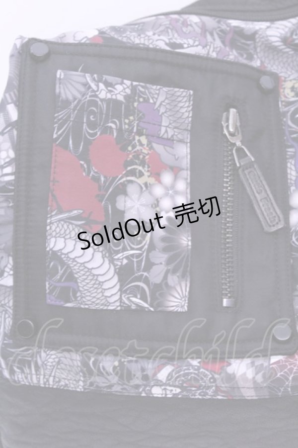 画像2: Qutie Frash / 和柄ショルダーバッグ  ブラック O-25-12-11-1004-QU-BG-IG-ZT501 (2)