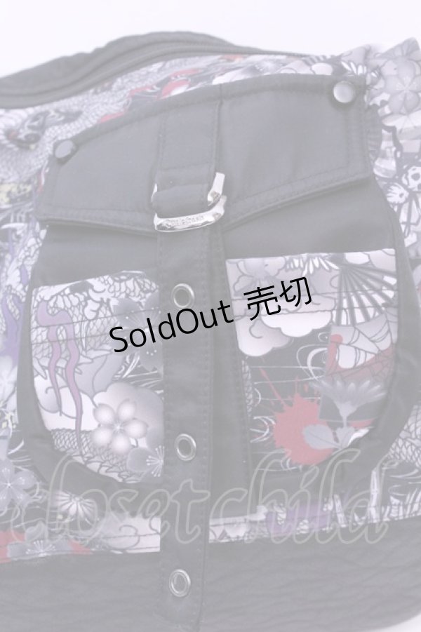画像3: Qutie Frash / 和柄ショルダーバッグ  ブラック O-25-12-11-1004-QU-BG-IG-ZT501 (3)