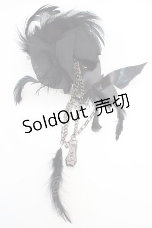 画像: Sixh / フェザーローズコサージュ  ブラック O-25-12-11-1059-HN-ZA-OW-OS