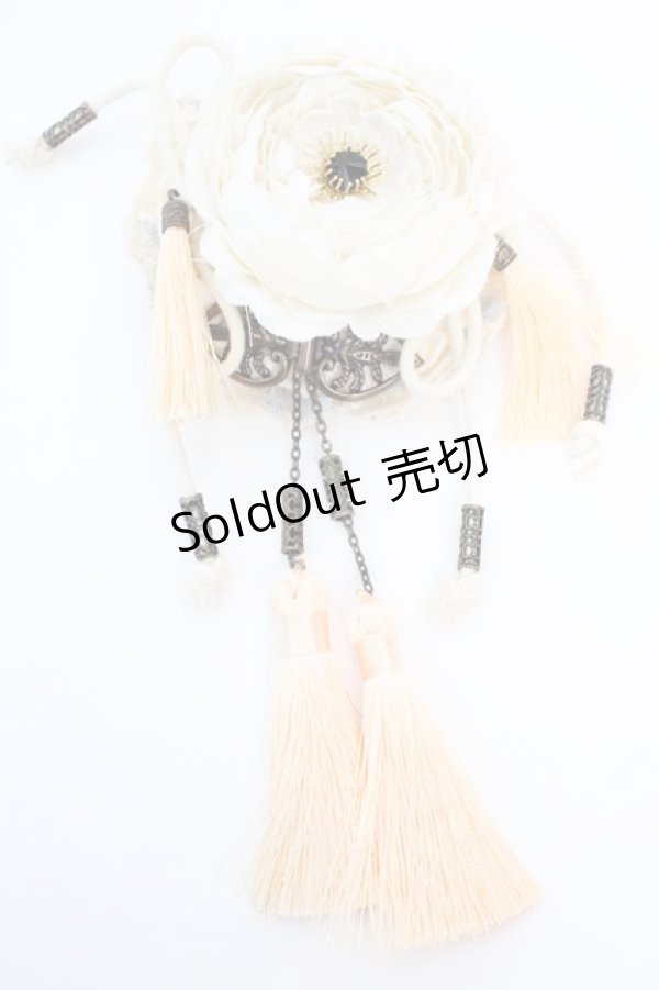 画像1: Ozz On / 和気香龍お団子クリップ式コサージュ  アイボリー O-25-12-11-1060-OO-AC-IG-OS (1)