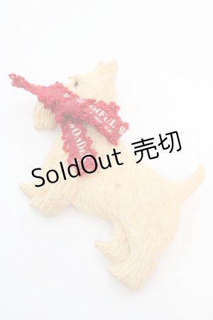 画像: WONDERFUL WORLD / テリアブローチ  ベージュ×アカ O-25-12-11-1064-LO-AC-IG-OS