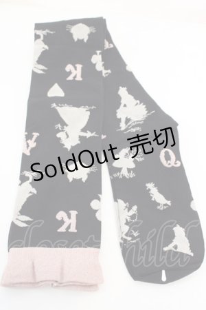 画像: Emily Temple cute / アリス柄ソックス  クロ O-25-12-11-1071-ET-ZA-OW-OS