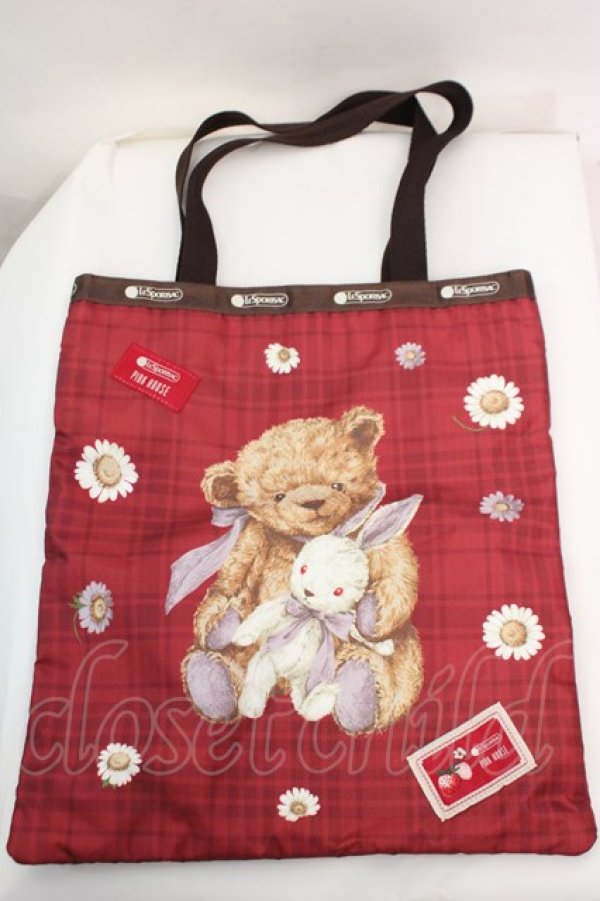 画像1: PINK HOUSE / ×LeSportsac 第二弾 LARGE EMERALD TOTE  アカ O-25-12-11-1074-LO-BG-IG-ZT170 (1)
