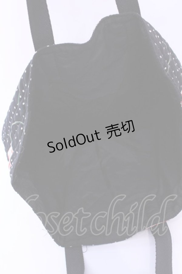 画像3: INGEBORG / ドットチューリップキルトバッグ  クロ O-25-12-11-1001-LO-BG-IG-ZT170 (3)