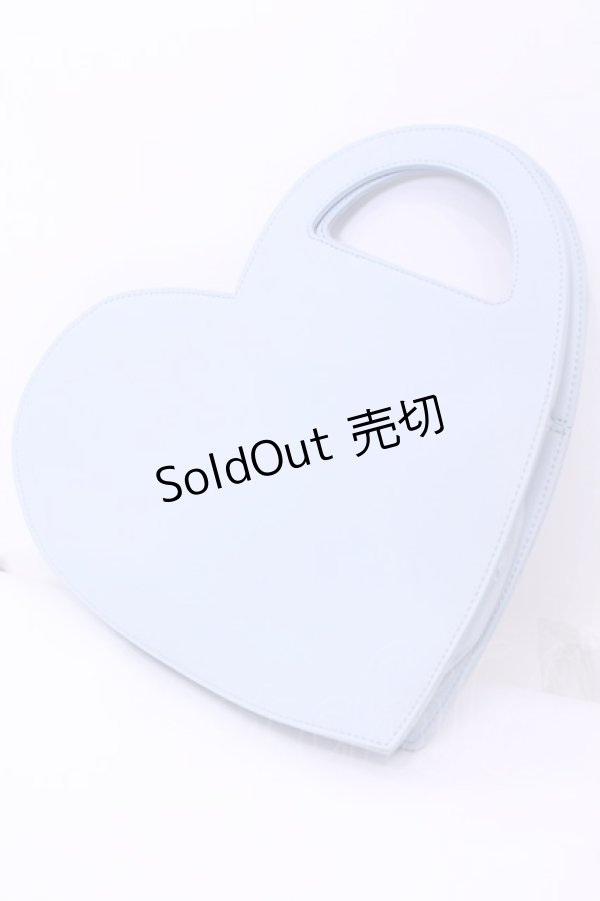 画像1: MILK / ハート cube bag  サックス O-25-12-11-1010-ML-BG-OW-ZT346 (1)