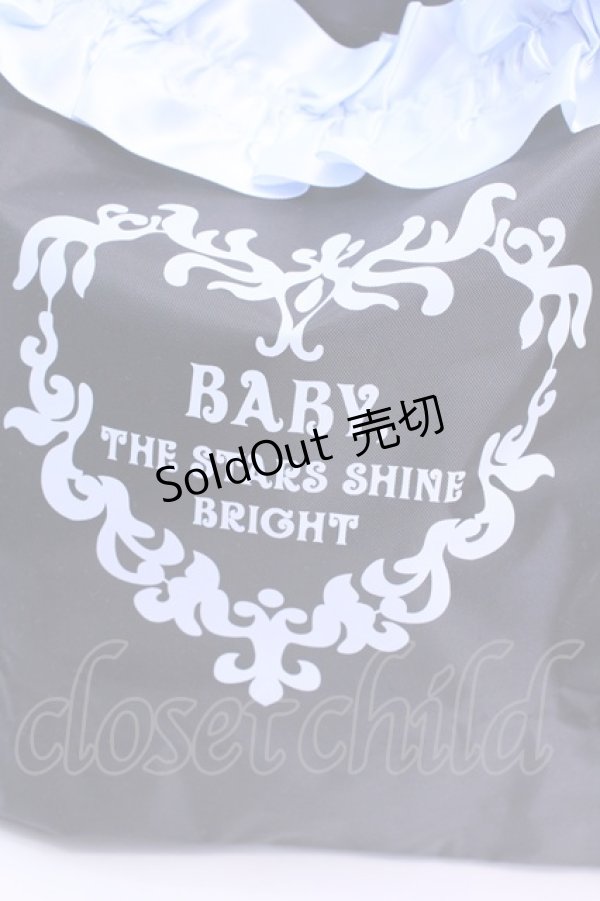 画像2: BABY,THE STARS SHINE BRIGHT / サテンフリルリボントートバッグ  クロ O-25-12-11-1011-BA-BG-OW-OS (2)