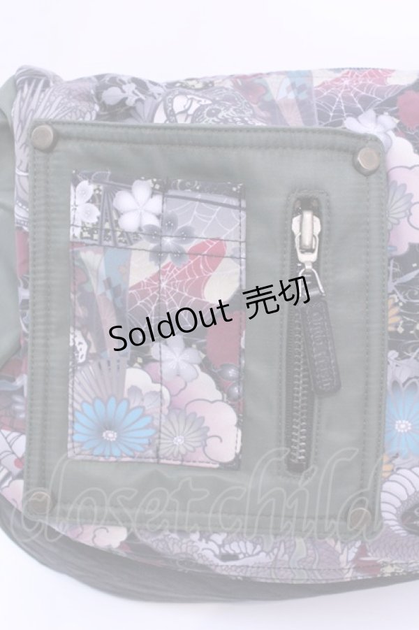 画像2: Qutie Frash / 和柄ショルダーバッグ  カーキ O-25-12-11-1002-QU-BG-IG-OS (2)