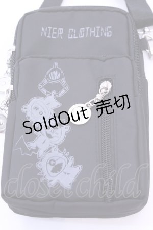 画像: NieR Clothing / ショルダー付きポーチ  ブラック O-25-12-11-1020-PU-BG-OW-OS