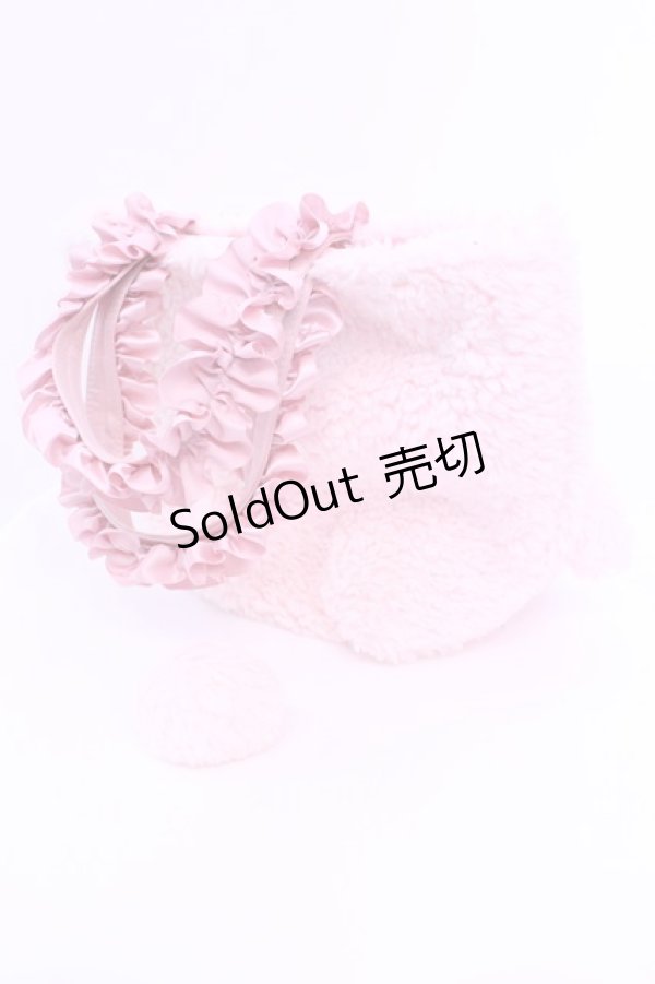 画像2: Maison de FLEUR / マイスイートピアノフリルハンドルトート  ピンク O-25-12-11-1021-LO-BG-OW-OS (2)