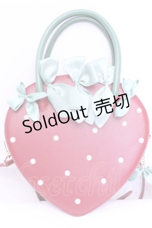 画像: Maison de FLEUR / いちごパールショルダーバッグ  アカ O-25-12-11-1022-LO-BG-OW-OS