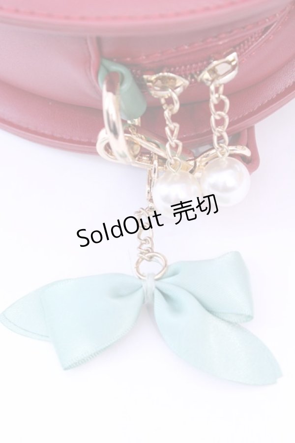 画像2: Maison de FLEUR / いちごパールショルダーバッグ  アカ O-25-12-11-1022-LO-BG-OW-OS (2)