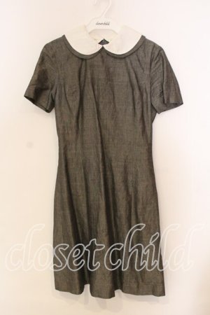 画像: MILK / ダブルカラーリネンワンピース  グレー O-25-12-13-029-ML-OP-OW-OS