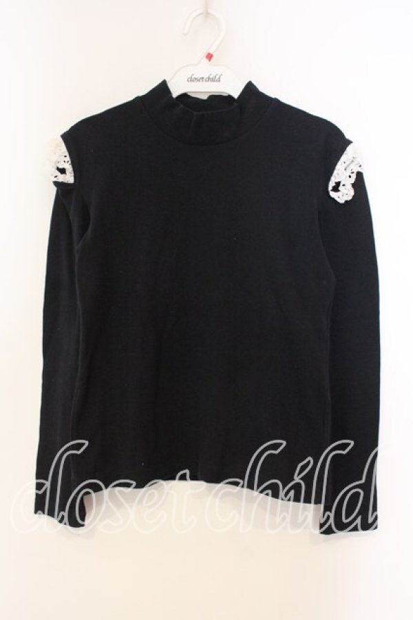 画像1: MILK / 肩あきカットソー  クロ O-25-12-13-030-ML-TO-OW-ZT371 (1)