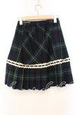 画像3: Emily Temple cute / はしごレース配色チェックプリーツスカート  グリーン×キナリ O-25-12-13-031-ET-SK-OW-OS (3)