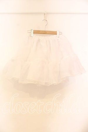 画像: metamorphose / オーガンジーソフトパニエ  シロ O-25-12-13-032-ME-SK-OW-OS