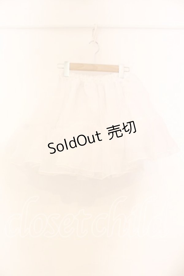 画像1: metamorphose / オーガンジーソフトパニエ  シロ O-25-12-13-032-ME-SK-OW-OS (1)