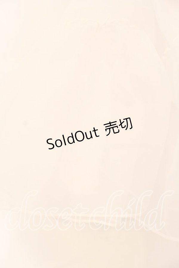 画像2: metamorphose / オーガンジーソフトパニエ  シロ O-25-12-13-032-ME-SK-OW-OS (2)