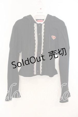 画像: BABY,THE STARS SHINE BRIGHT / うさみみカーディガン  クロ O-25-12-13-033-BA-JA-OW-OS