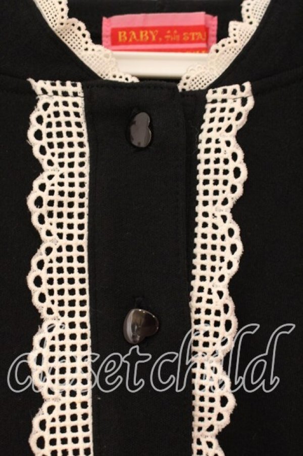 画像2: BABY,THE STARS SHINE BRIGHT / うさみみカーディガン  クロ O-25-12-13-033-BA-JA-OW-OS (2)