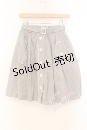 画像: MILK / ボタン配色スカート  グレー O-25-12-13-035-ML-SK-OW-ZT371