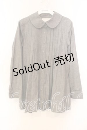 画像: Jane Marple / ポーチ付きタックシャツ M グレー O-25-12-13-036-JM-BL-OW-OS