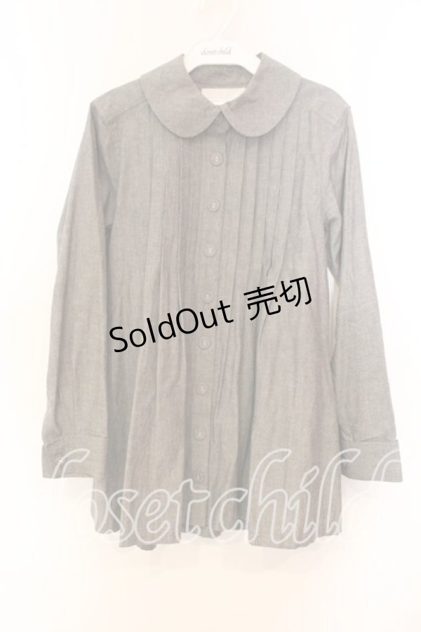 画像1: Jane Marple / ポーチ付きタックシャツ M グレー O-25-12-13-036-JM-BL-OW-OS (1)