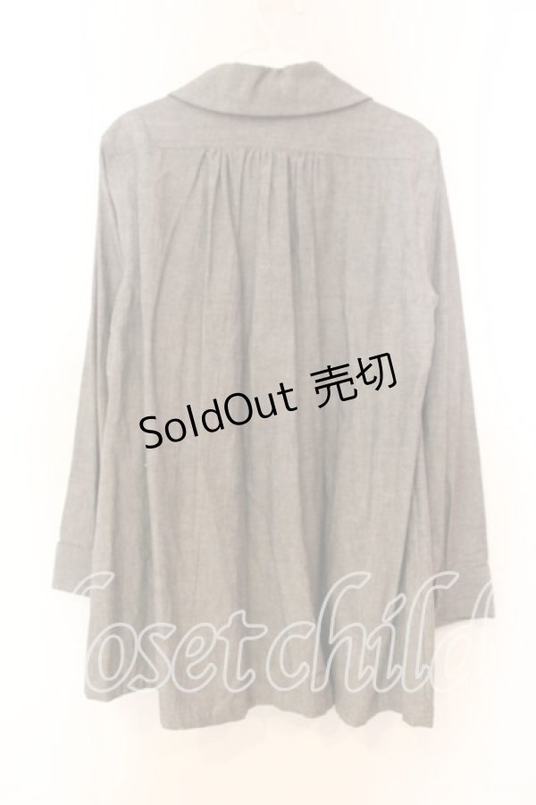 画像2: Jane Marple / ポーチ付きタックシャツ M グレー O-25-12-13-036-JM-BL-OW-OS (2)