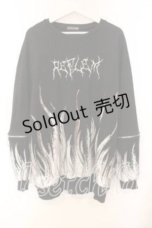 画像: REFLEM / ファイヤーパターンptスウエットトレーナー F ブラック O-25-12-13-041-PU-TO-OW-OS