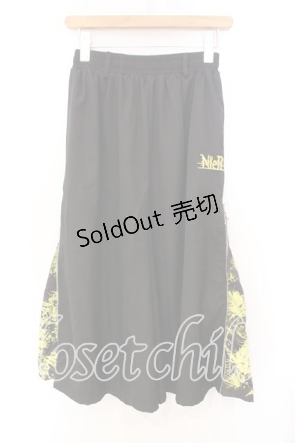 画像1: NieR Clothing / ZIPワイドパンツ F ブラック O-25-12-13-042-PU-PA-OW-OS (1)
