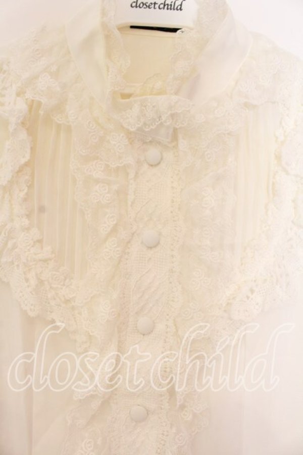 画像2: ALICE and the PIRATES / Mon favori champ de fleurs ブラウス  シロ O-25-12-13-050-PA-BL-IG-OS (2)