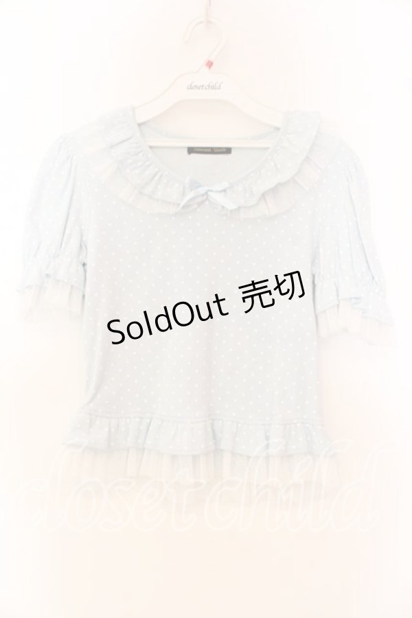 画像1: Innocent World / 水玉チュールプルオーバー  サックス O-25-12-13-052-IW-TO-IG-OS (1)