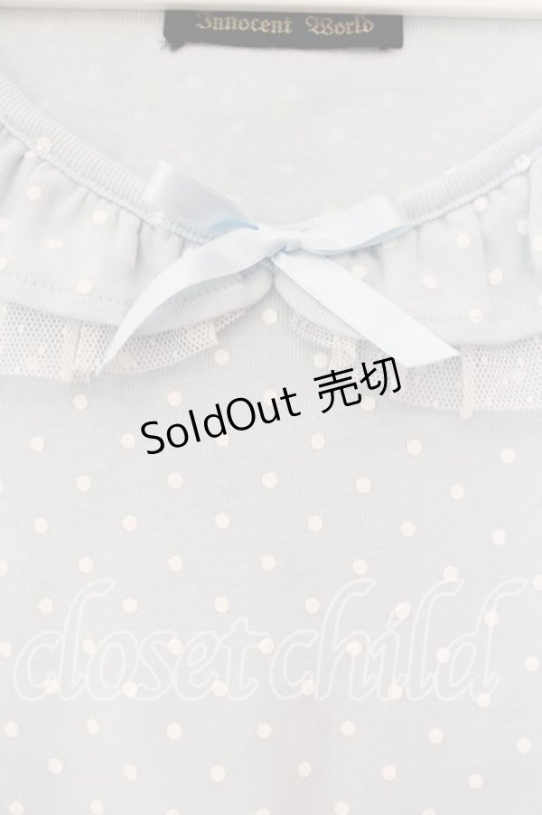 画像2: Innocent World / 水玉チュールプルオーバー  サックス O-25-12-13-052-IW-TO-IG-OS (2)