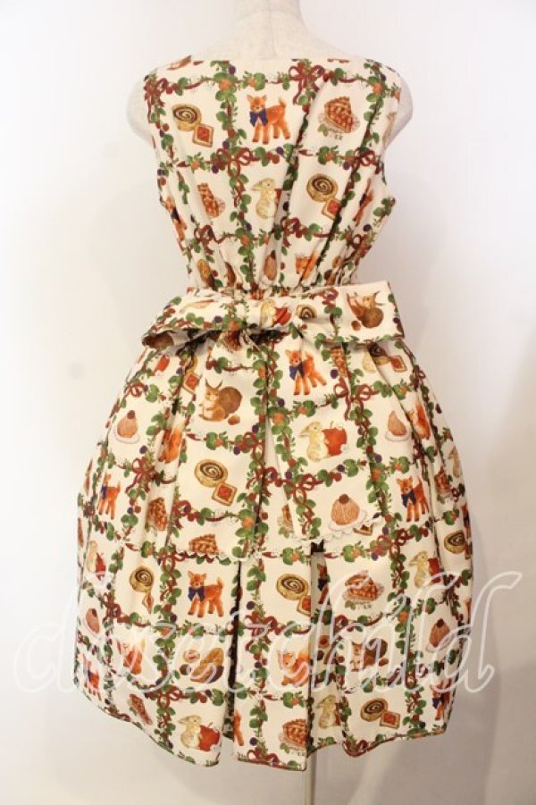 画像4: axes femme Kawaii / 森のケーキ屋さん柄ジャンスカ  アイボリー O-25-12-13-005-AX-OP-IG-ZT534 (4)