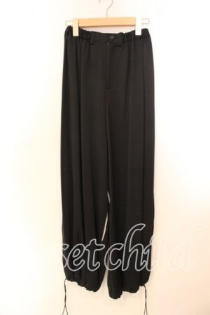 画像: BPN / サテンストライプ切り替えパンツ  ブラック O-25-12-13-063-GO-PA-IG-OS