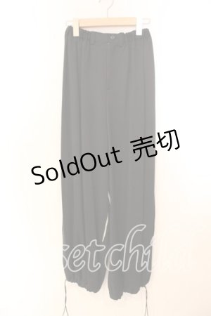 画像: BPN / サテンストライプ切り替えパンツ  ブラック O-25-12-13-063-GO-PA-IG-OS