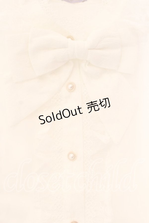 画像2: axes femme Kawaii / 姫袖7分丈ブラウス  シロ O-25-12-13-069-AX-BL-IG-OS (2)