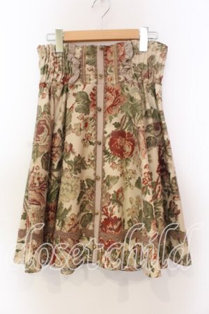 画像: axes femme / ゴブラン柄スカート  ベージュ O-25-12-13-075-AX-OP-IG-OS